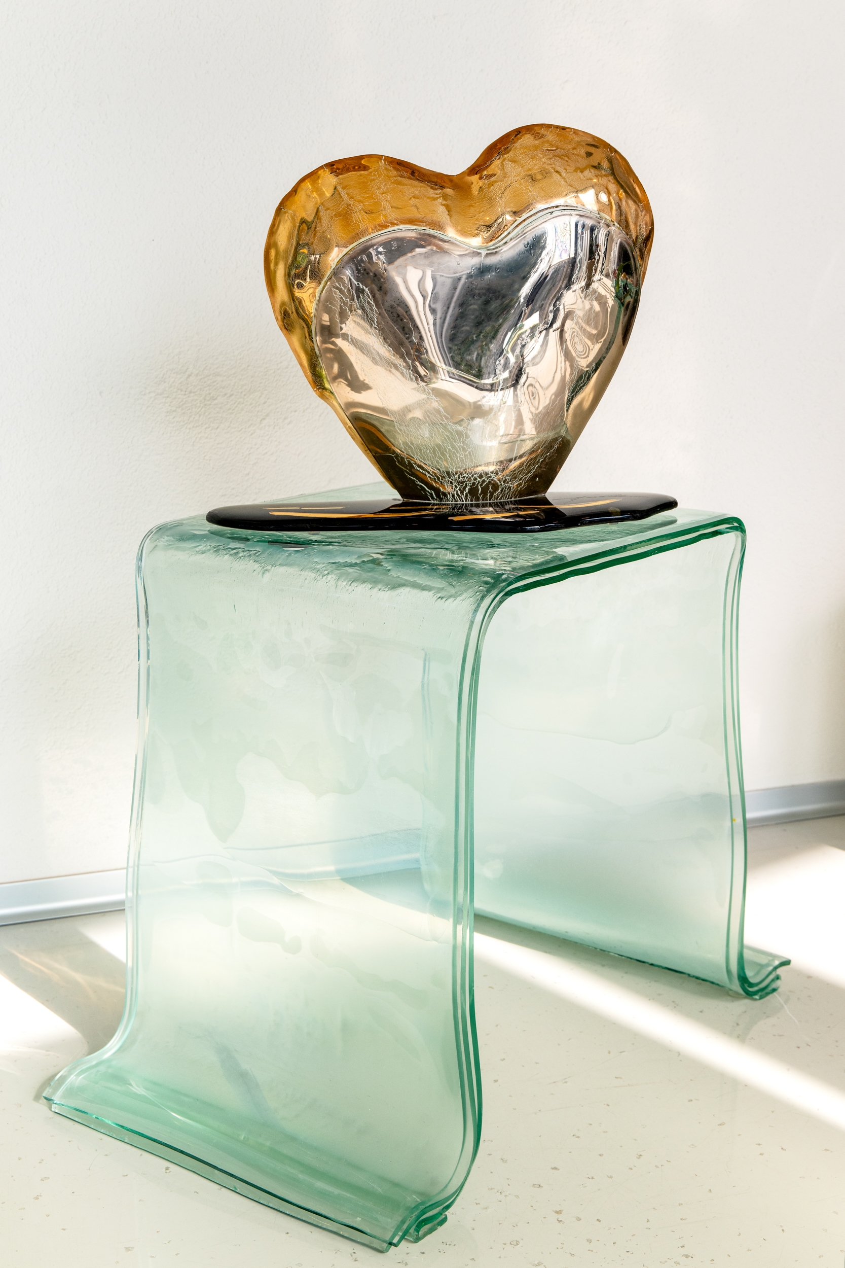Gold - platinum heart