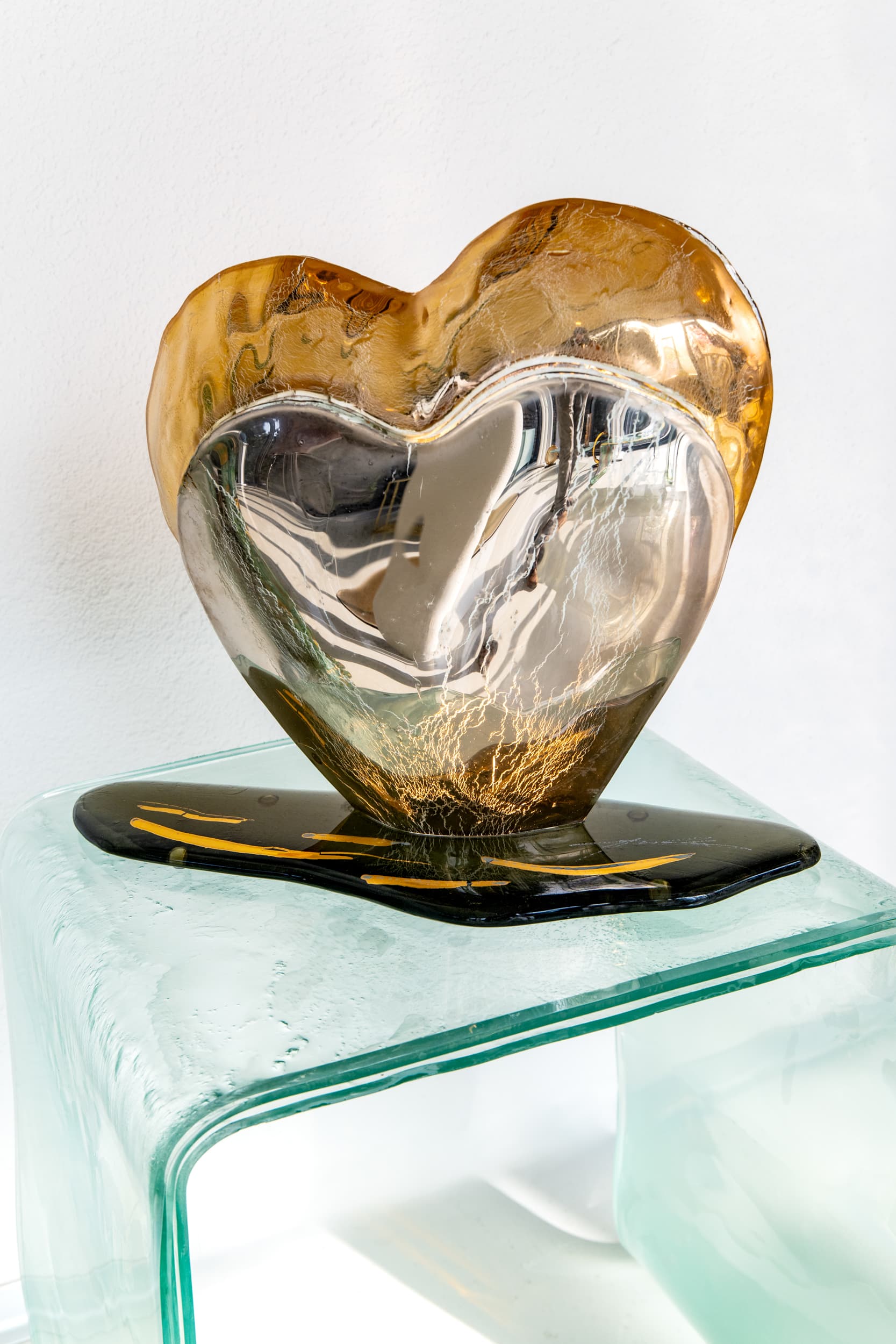 Gold - platinum heart
